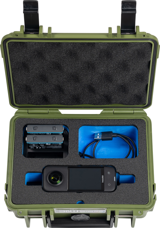B&W Outdoor Cases BW Outdoor Case Type 500 for Insta360 X3, bronze-green - 3