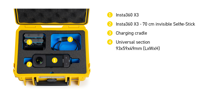 B&W Outdoor Cases BW Outdoor Case Type 500 for Insta360 X3, orange - 3