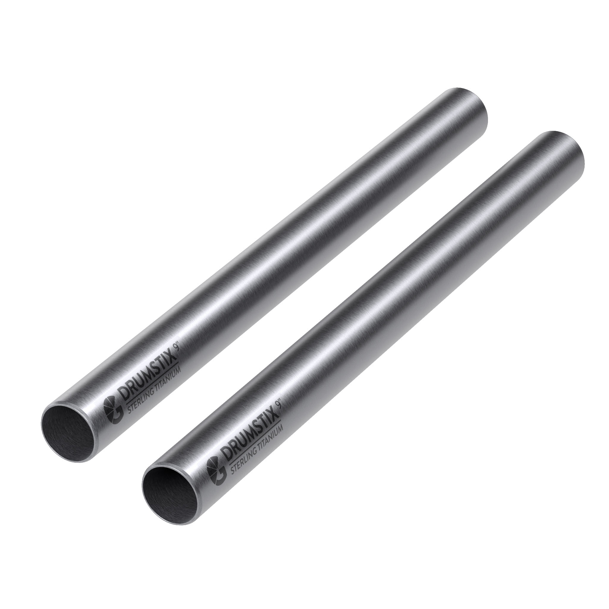 Bright Tangerine Drumstix 19mm Titanium Support Rods - 9" Pair (22.8cm)