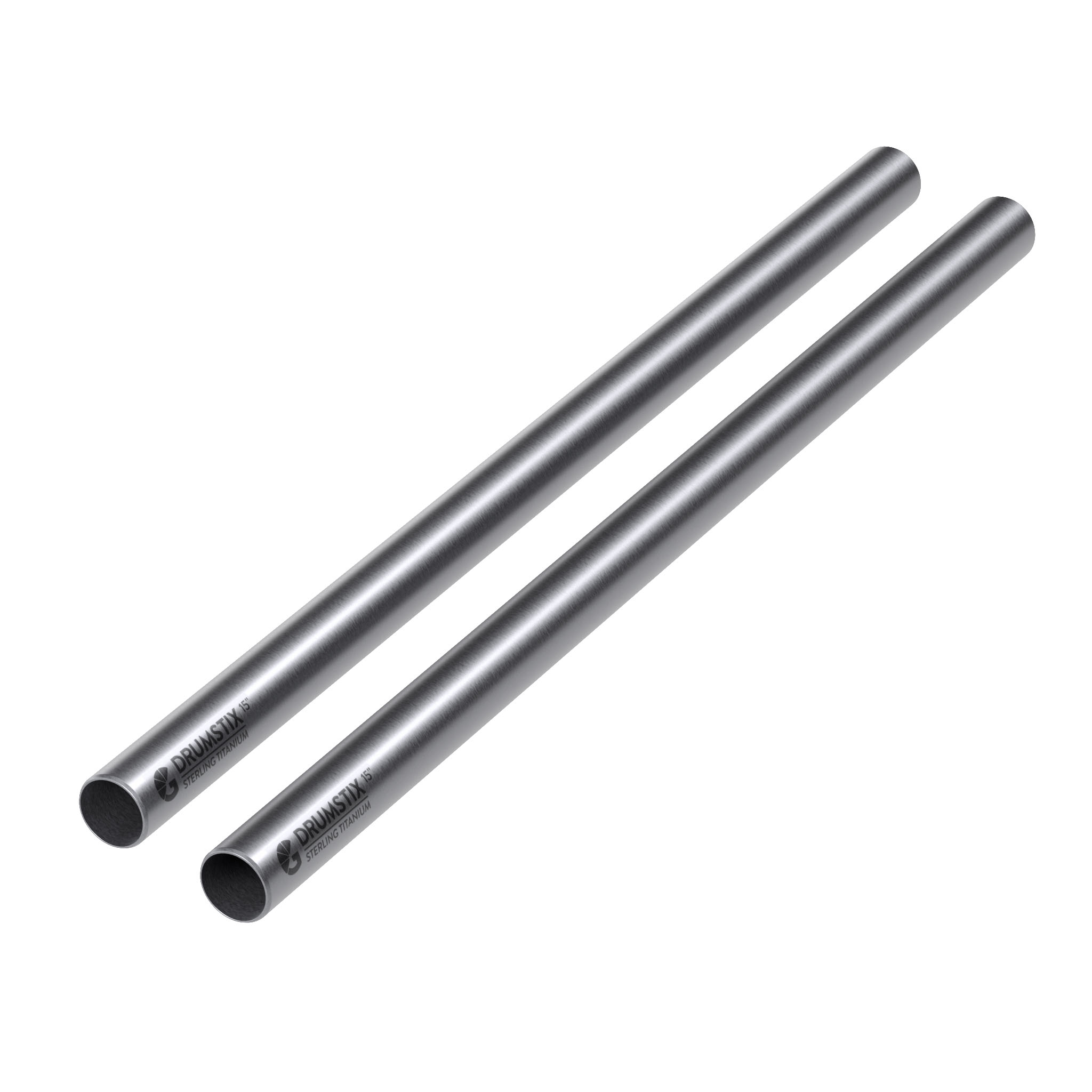 Bright Tangerine Drumstix 19mm Titanium Support Rods - 15" Pair (38.1cm)