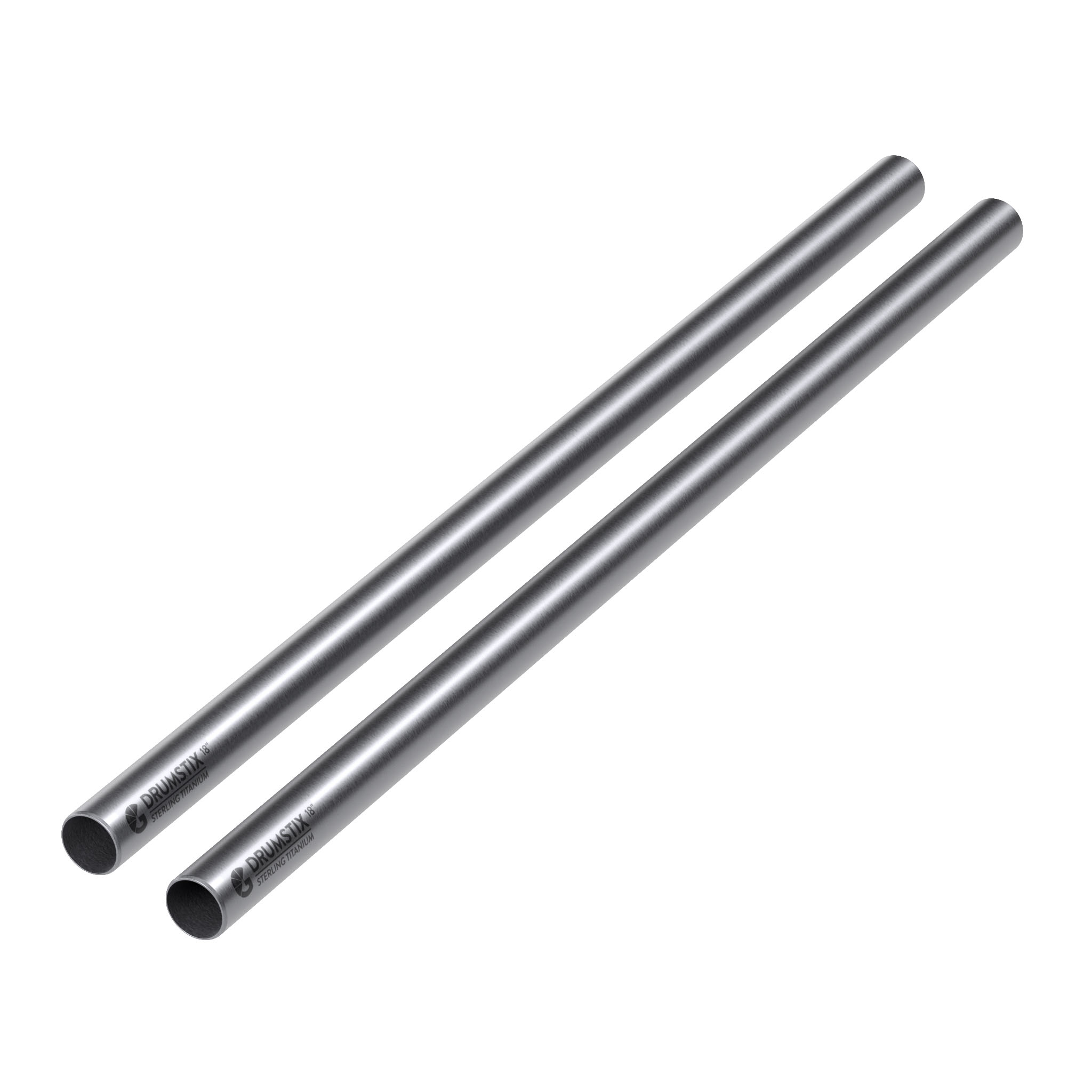 Bright Tangerine Drumstix 19mm Titanium Support Rods - 18" Pair (45.7cm) - 2