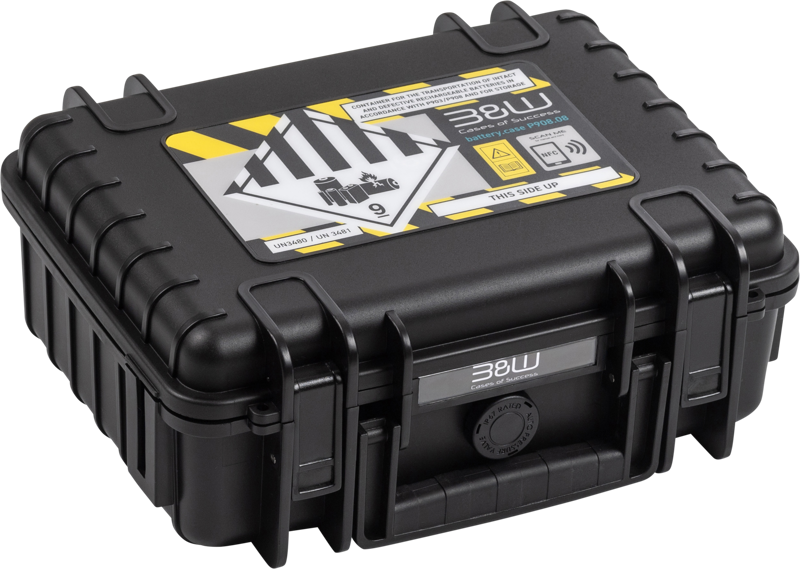 B&W Outdoor Cases BW Outdoor Battery.case P908.08. Transport & Storage of defective lithium batteries, black – för filmskapare - 2