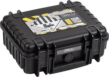 B&W Outdoor Cases BW Outdoor Battery.case P908.08. Transport & Storage of defective lithium batteries, black
