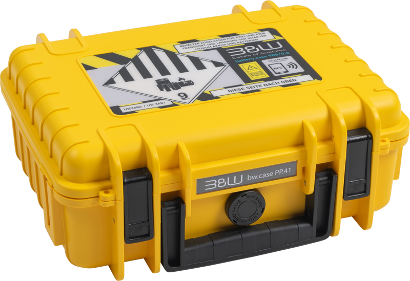B&W Outdoor Cases BW Outdoor Battery.case P908.08. Transport & Storage of defective lithium batteries, yellow - 4