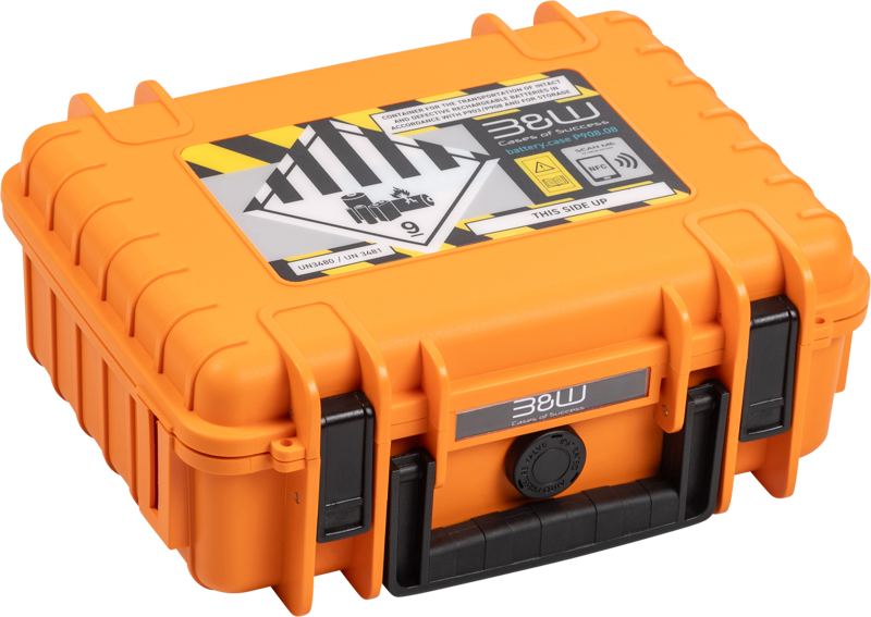 B&W Outdoor Cases BW Outdoor Battery.case P908.08. Transport & storage of defective lithium batteries, orange – för filmskapare - 2