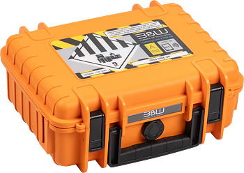 B&W Outdoor Cases BW Outdoor Battery.case P908.08. Transport & storage of defective lithium batteries, orange