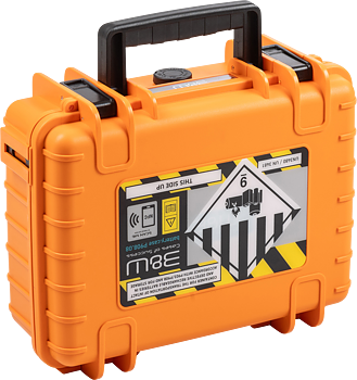 B&W Outdoor Cases BW Outdoor Battery.case P908.08. Transport & storage of defective lithium batteries, orange