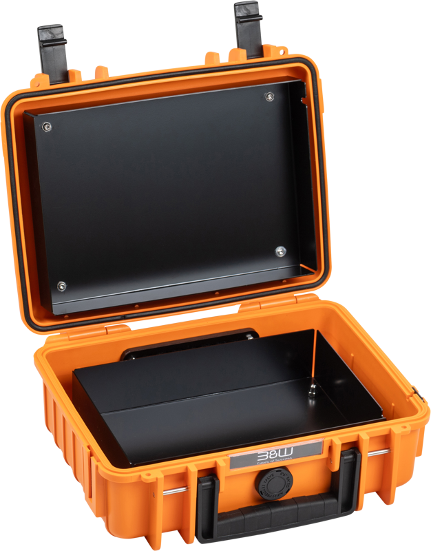 B&W Outdoor Cases BW Outdoor Battery.case P908.08. Transport & storage of defective lithium batteries, orange – för filmskapare - 4