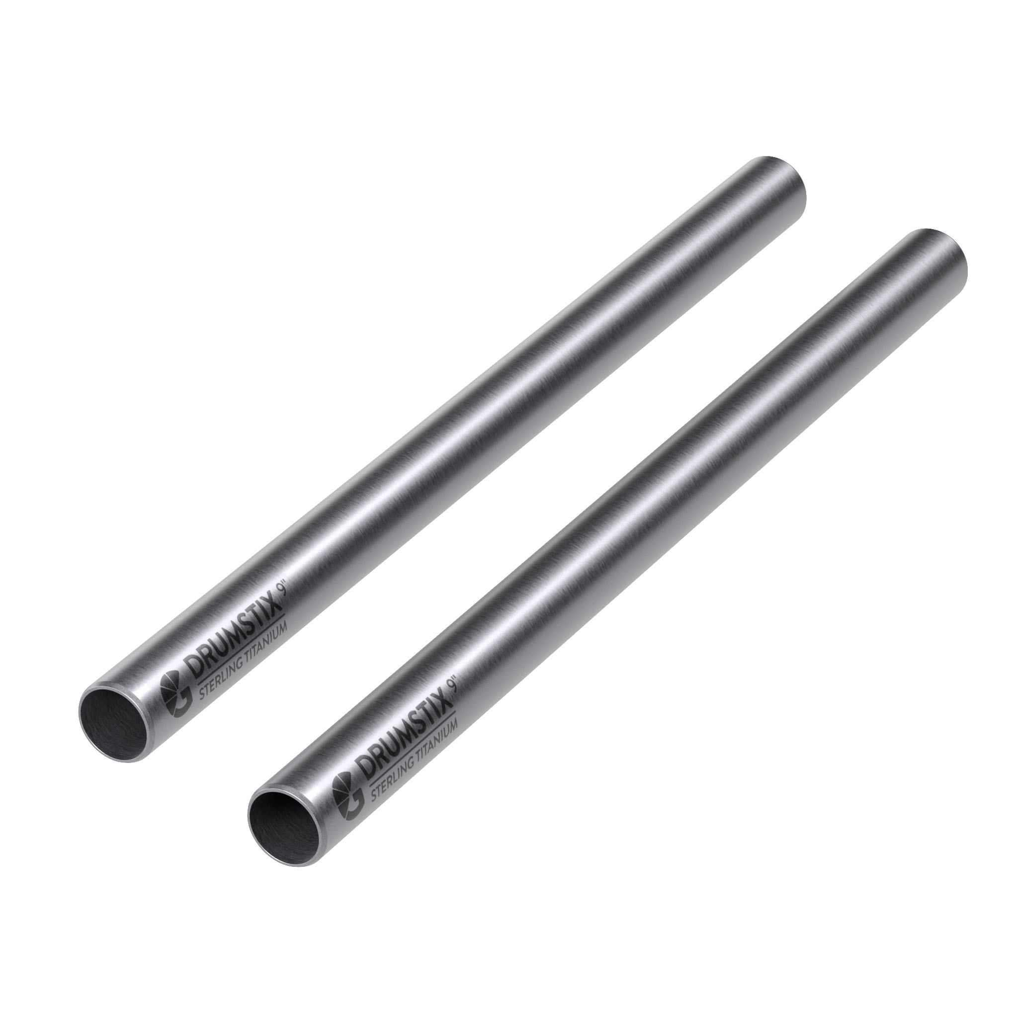 Bright Tangerine Drumstix 15mm Titanium Support Rods - 9" Pair (22.8cm) - 3