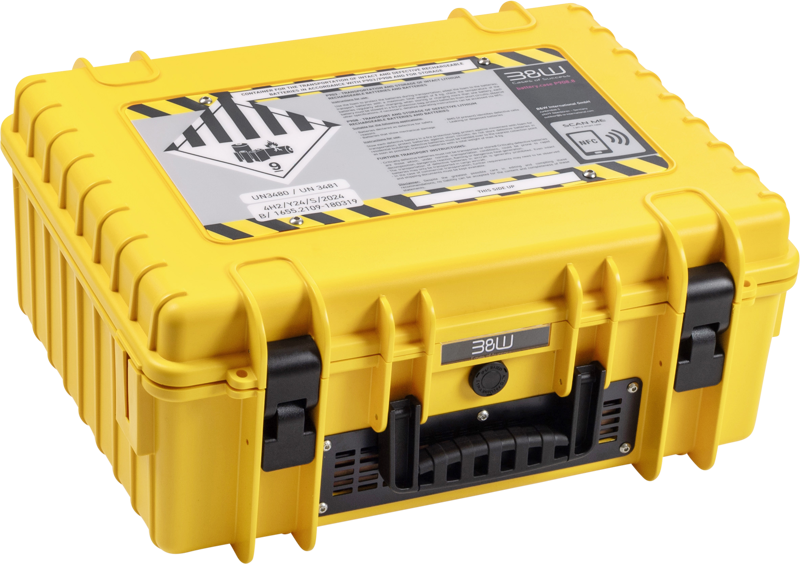 B&W Outdoor Cases BW Outdoor Battery.case 908.8. Transport & Storage of defective lithium batteries, yellow – för filmskapare - 2