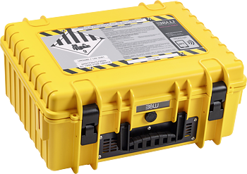 B&W Outdoor Cases BW Outdoor Battery.case 908.8. Transport & Storage of defective lithium batteries, yellow