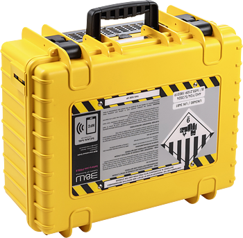 B&W Outdoor Cases BW Outdoor Battery.case 908.8. Transport & Storage of defective lithium batteries, yellow