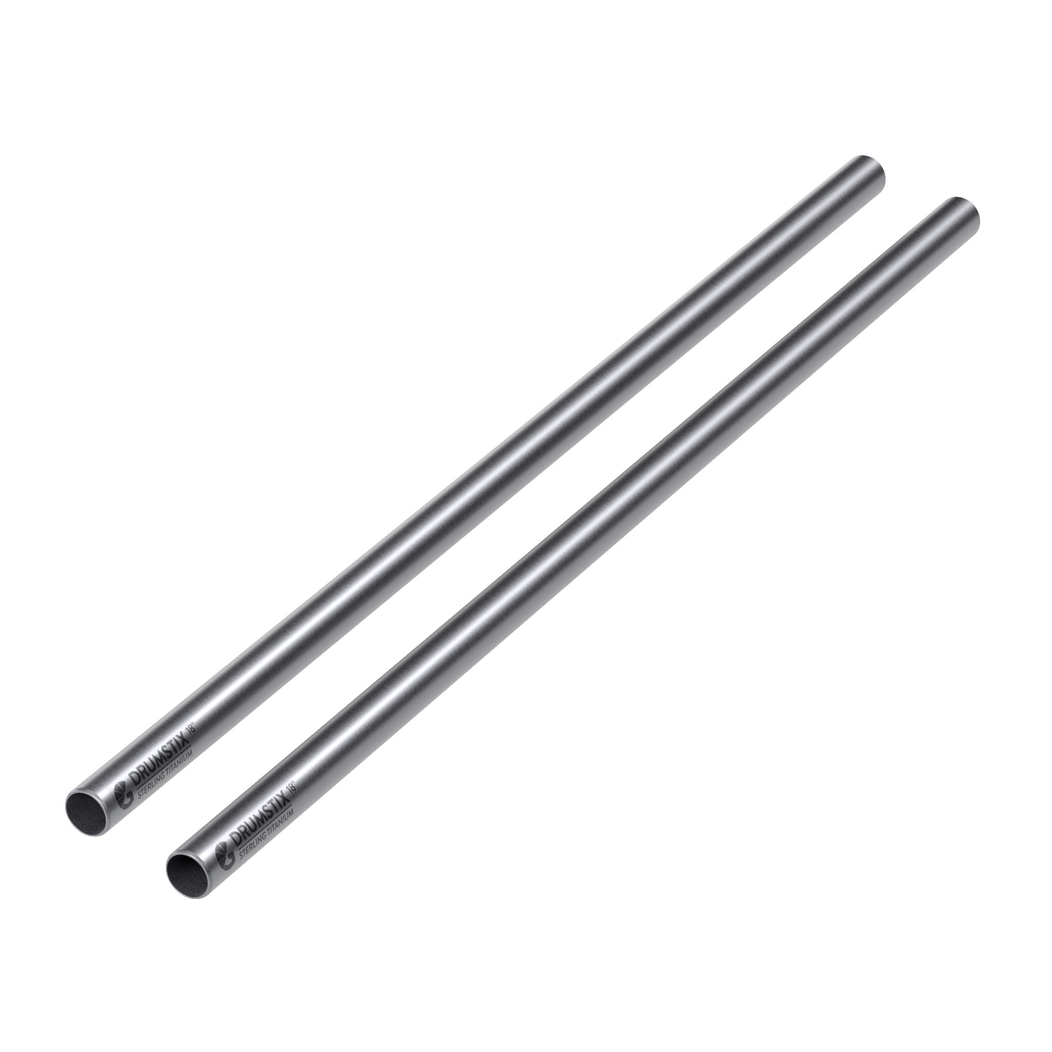 Bright Tangerine Drumstix 15mm Titanium Support Rods - 18" Pair (45.7cm) - 3