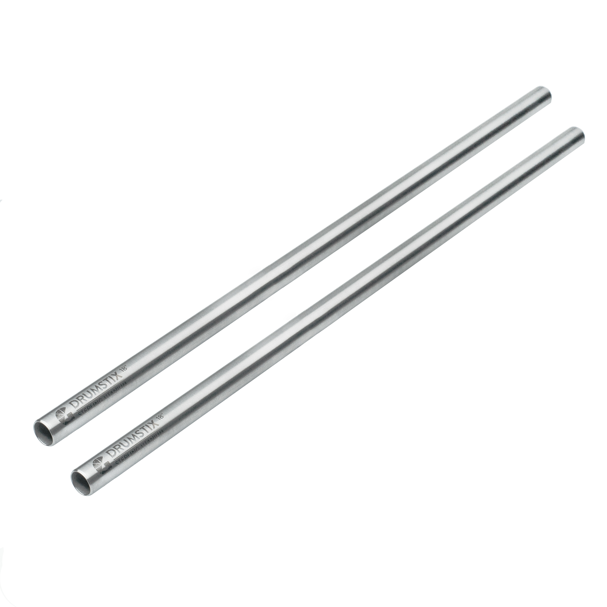 Bright Tangerine Drumstix 15mm Titanium Support Rods - 18" Pair (45.7cm)