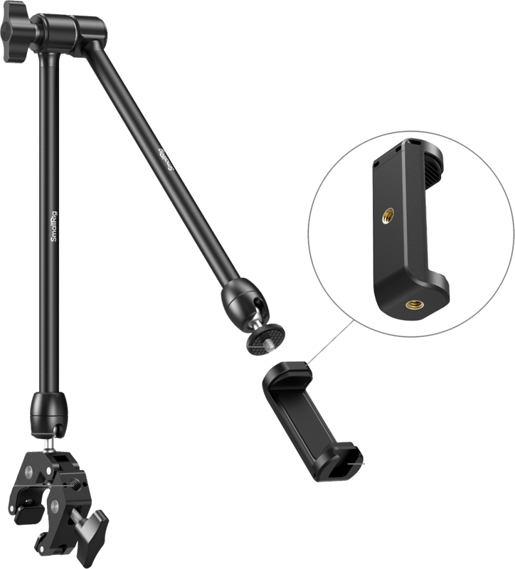 SmallRig 5624 Desktop Magic Arm with Crab-Shaped Clamp Kit - 3