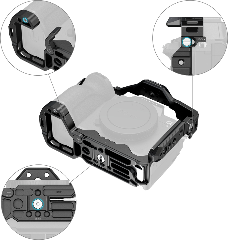 SmallRig 5599 HawkLock Cage Kit for Sony A 7R V / 7 IV / 7V / 7S III / 1 / 7R IV Advanced Edition - 4