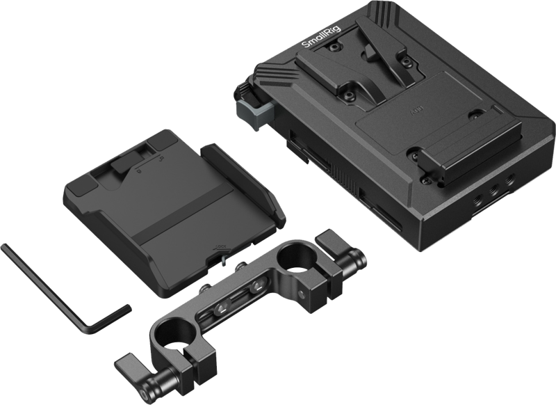 SmallRig 5226 V-Mount Battery Mount Plate Kit for 15mm LWS Rods - 4