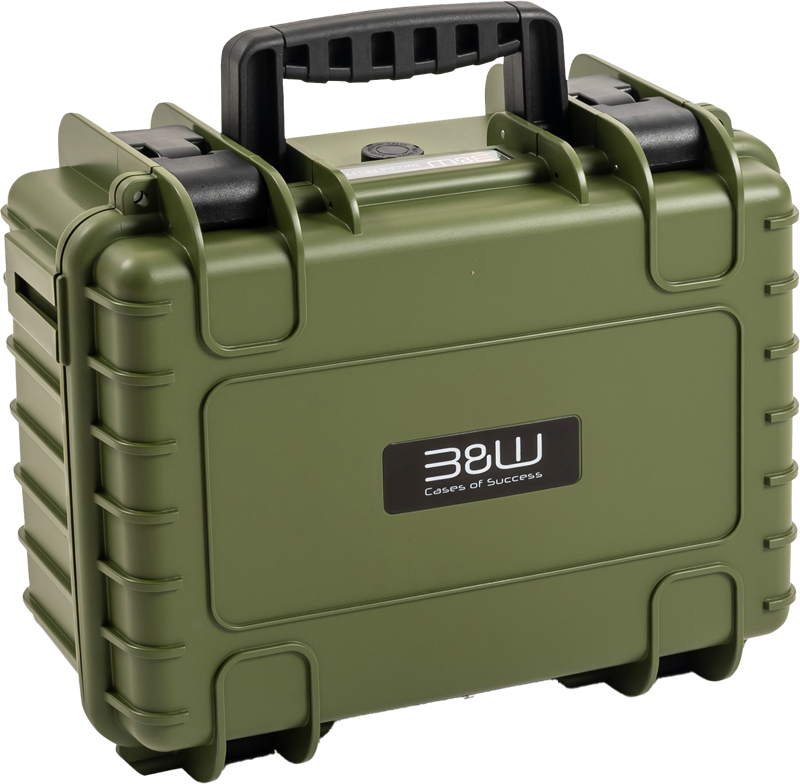 B&W Outdoor Cases BW Outdoor Cases Type 3000/PP.117 for DJI Flip, Bronze Green – för filmskapare - 2
