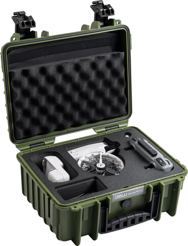 B&W Outdoor Cases BW Outdoor Cases Type 3000/PP.117 for DJI Flip, Bronze Green – för filmskapare - 3