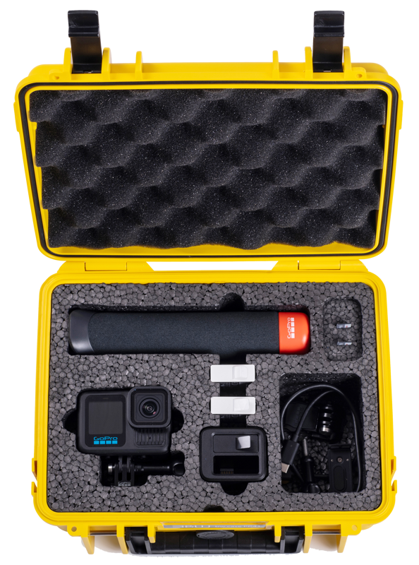 B&W Outdoor Cases BW Outdoor Action Case Type PP.41 I for GoPro HERO 13AP (fits GoPro 9-13AP), yellow – för filmskapare - 2