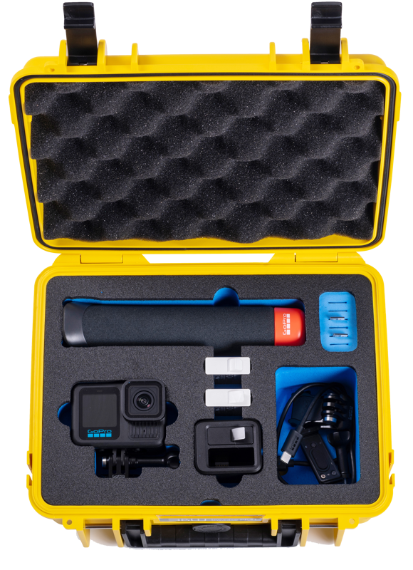 B&W Outdoor Cases BW Outdoor Action Case Type PP.66 I for GoPro HERO 13 (fits GoPro 9-13), yellow - 2