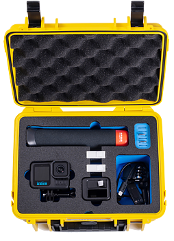 B&W Outdoor Cases BW Outdoor Action Case Type PP.66 I for GoPro HERO 13 (fits GoPro 9-13), yellow