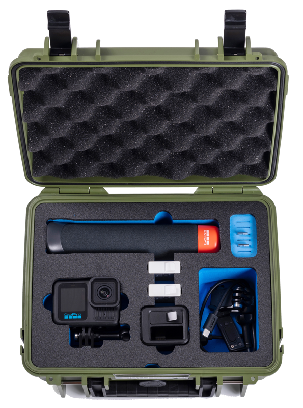 B&W Outdoor Cases BW Outdoor Action Case Type PP.66 I for GoPro HERO 13 (fits GoPro 9-13), bronze green - 2