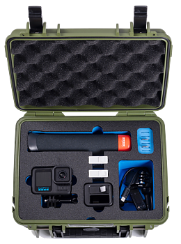 B&W Outdoor Cases BW Outdoor Action Case Type PP.66 I for GoPro HERO 13 (fits GoPro 9-13), bronze green
