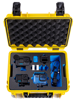 B&W Outdoor Cases BW Outdoor Action Case Type PP.117 I for GoPro HERO 13 (fits GoPro 9-13), yellow