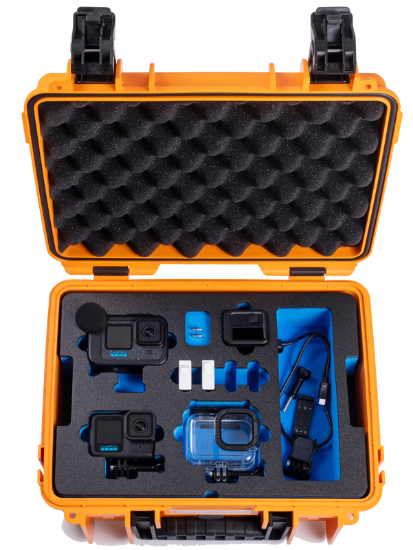B&W Outdoor Cases BW Outdoor Action Case Type PP.117 I for GoPro HERO 13 (fits GoPro 9-13), orange – för filmskapare - 2