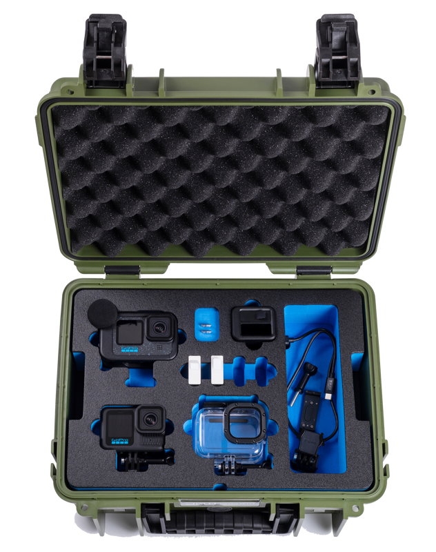 B&W Outdoor Cases BW Outdoor Action Case Type PP.117 I for GoPro HERO 13 (fits GoPro 9-13), bronze green - 2