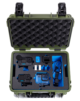 B&W Outdoor Cases BW Outdoor Action Case Type PP.117 I for GoPro HERO 13 (fits GoPro 9-13), bronze green
