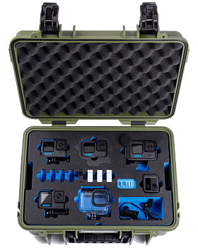 B&W Outdoor Cases BW Outdoor Action Case Type PP.166 I for GoPro HERO 13 (fits GoPro 9-13), bronze green