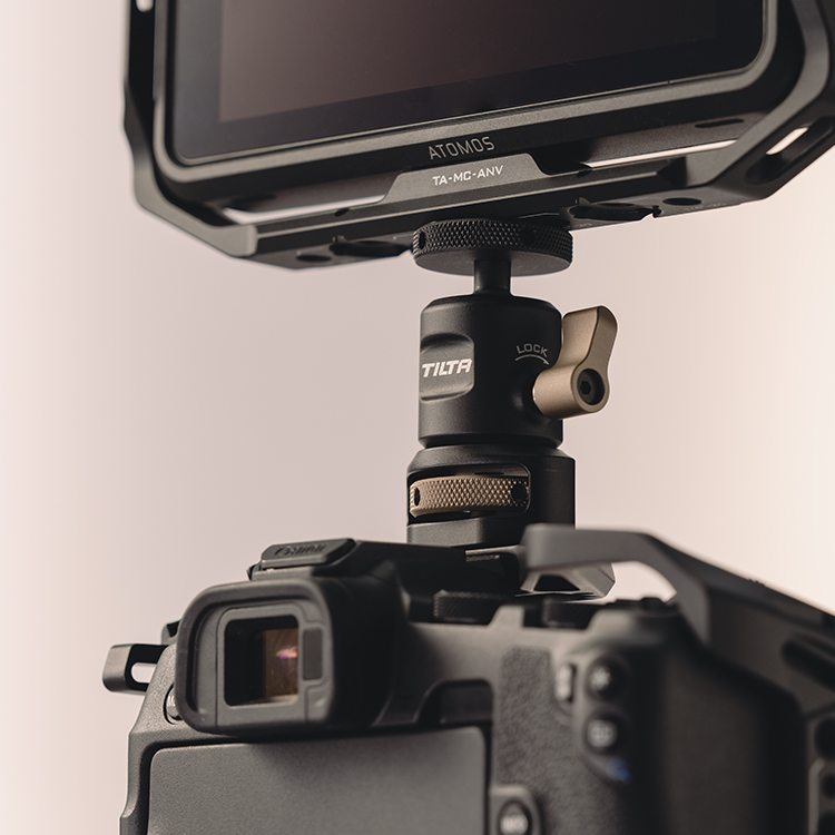 Tilta Mini Ball Head Mount (1/4"-20 with Locating Pins) - Black - 2