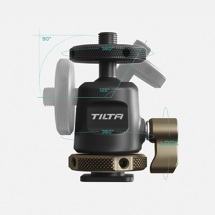 Tilta Mini Ball Head Mount (Cold Shoe) - Black - 2