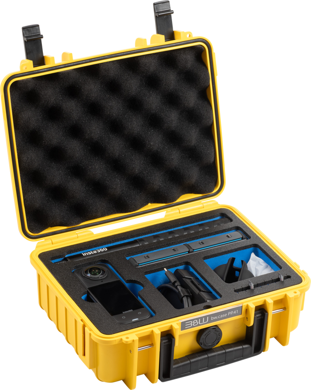B&W Outdoor Cases BW Outdoor Case Type 1000 for Insta360 X4 / Insta360 X5, yellow - 2