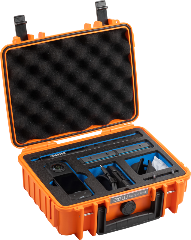 B&W Outdoor Cases BW Outdoor Case Type 1000 for Insta360 X4 / Insta360 X5, orange - 2
