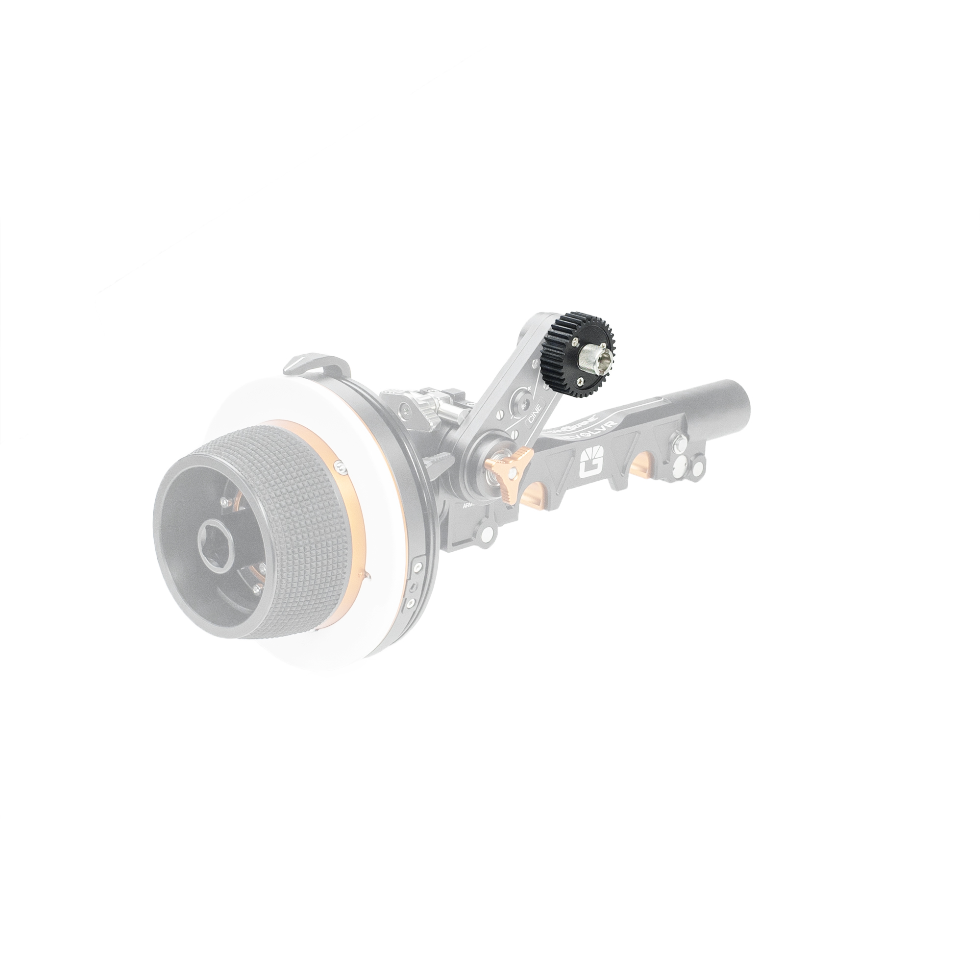 Bright Tangerine Follow Focus Gear (0.8 Mod, 35 Tooth, 10mm) - 4