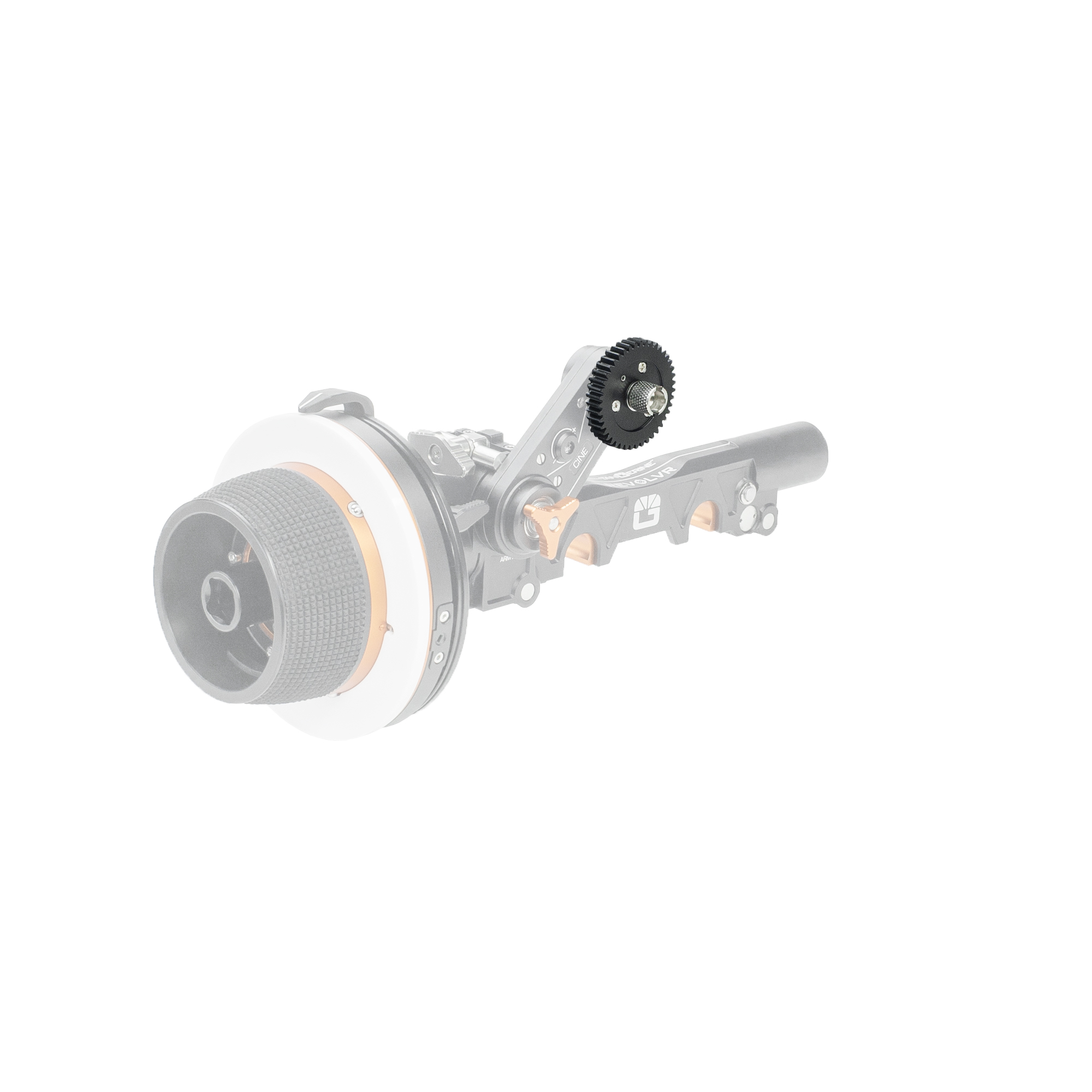 Bright Tangerine Follow Focus Gear (0.8 Mod, 43 Tooth, 6mm) - 4