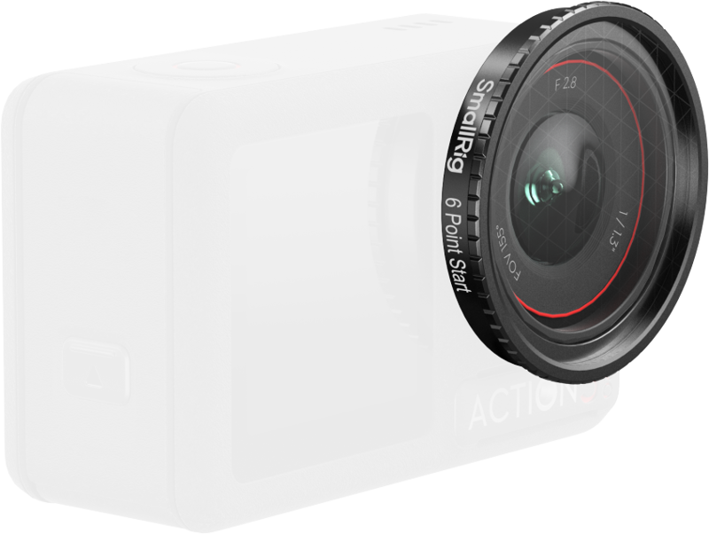 SmallRig 5839 Attachable Star Cross Filter (6 Points) for DJI Osmo Action 5 Pro / 4 - 4