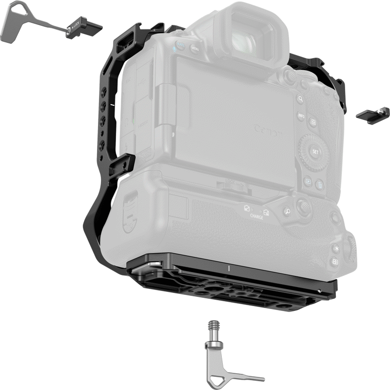 SmallRig 5623 Cage for Canon EOS R5 Mark II with Battery Grip BG-R20 - 4