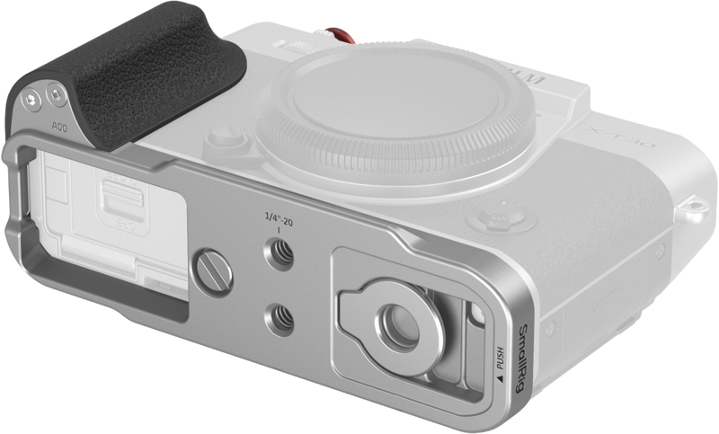 SmallRig 5664 L-Shaped Mount Plate with Silicone Handle for FUJIFILM X-T30 / T30 II / T30 III Silver - 3