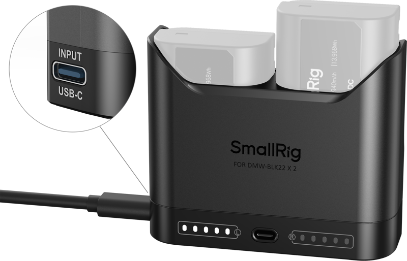 SmallRig 5492 Camera Battery Charger for DMW-BLK22 - 3
