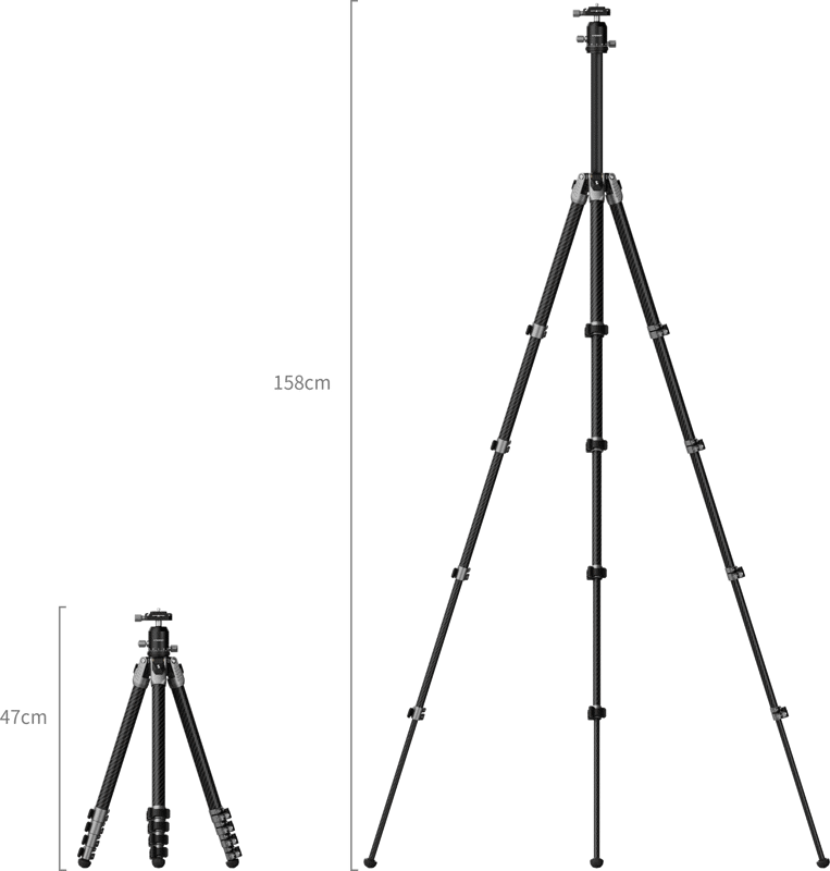 SmallRig 5478 Portable Photo Carbon Fiber Tripod - 2