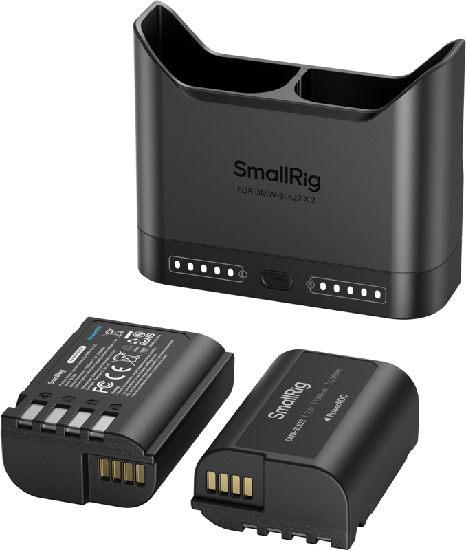 SmallRig 5487 Turbo Charging Kit for DMW-BLK22 Camera Batteries - 7