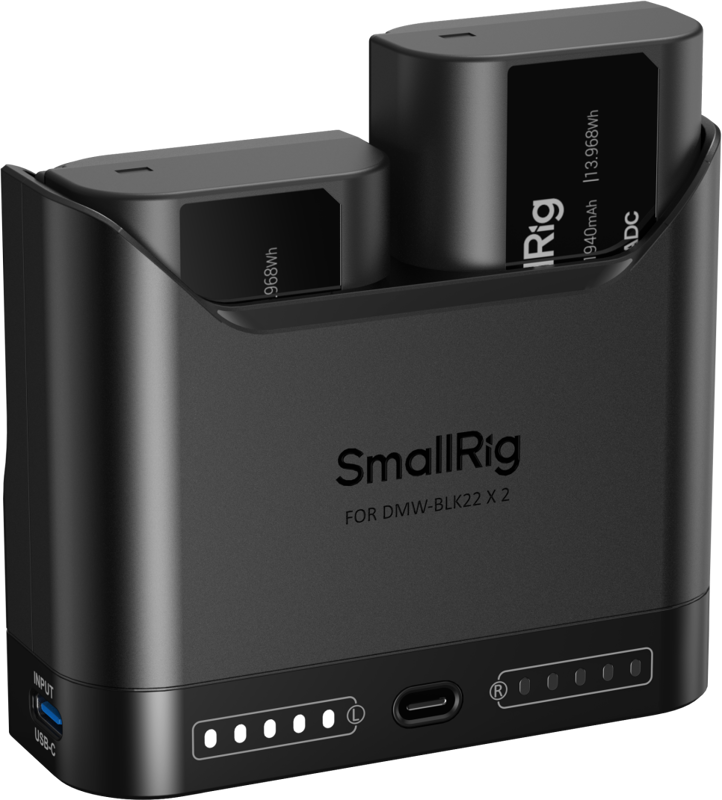 SmallRig 5487 Turbo Charging Kit for DMW-BLK22 Camera Batteries - 2