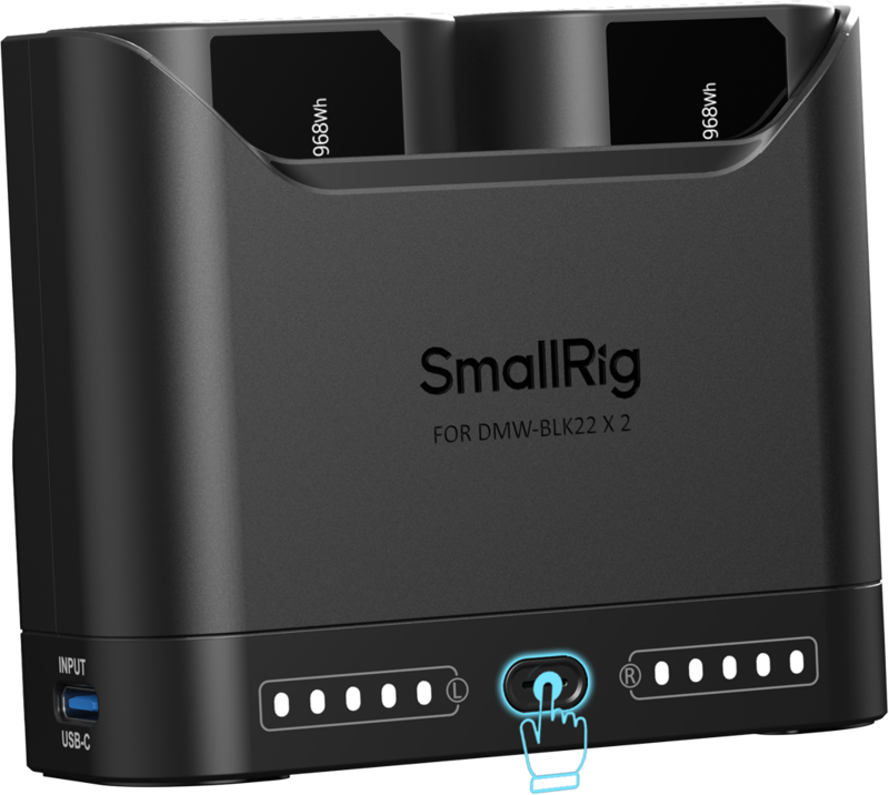 SmallRig 5487 Turbo Charging Kit for DMW-BLK22 Camera Batteries - 5