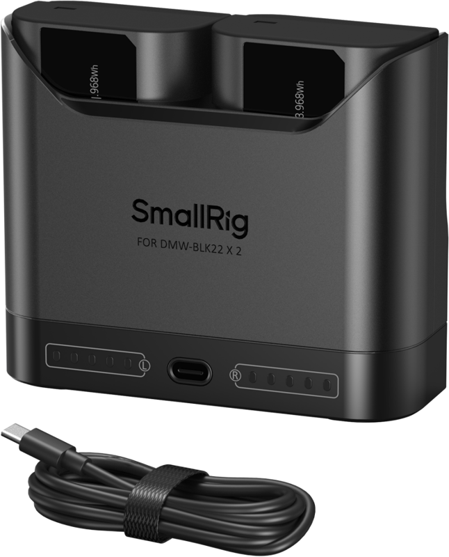 SmallRig 5487 Turbo Charging Kit for DMW-BLK22 Camera Batteries - 8