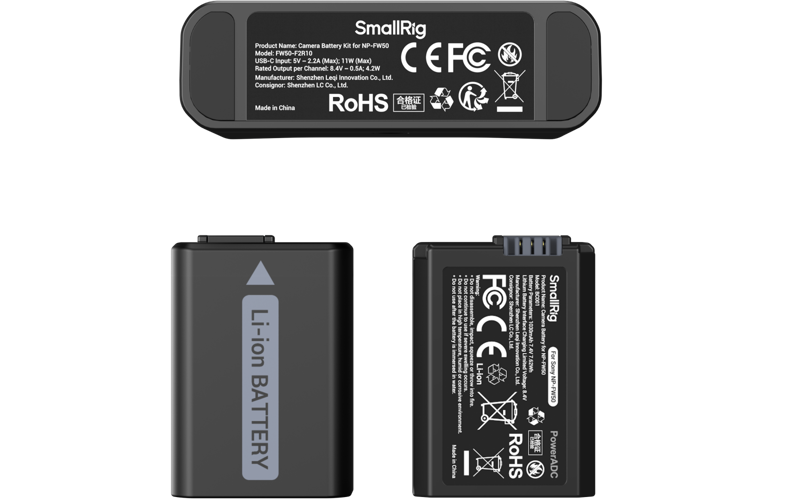 SmallRig 5488 Turbo Charging Kit for NP-FW50 Camera Batteries – för filmskapare - 6