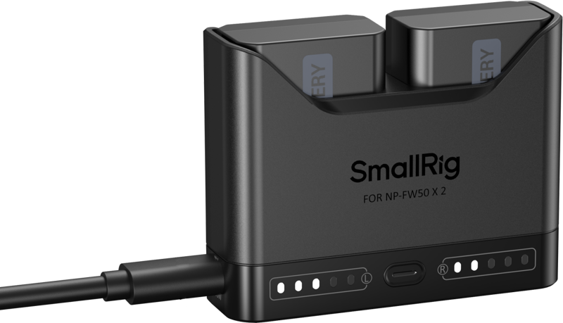 SmallRig 5488 Turbo Charging Kit for NP-FW50 Camera Batteries – för filmskapare - 4